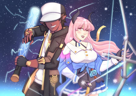 TWO CHARACTERS HALFSHOT SAMPLE TWO CHARACTERS HALFSHOT SAMPLE